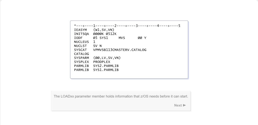 Working with System Data Sets System Data Sets: Working with System Data Sets - LOADxx screenshot